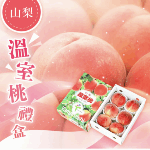 山梨溫室桃禮盒1kg 青秀 (5-6玉)2盒起(可批發)